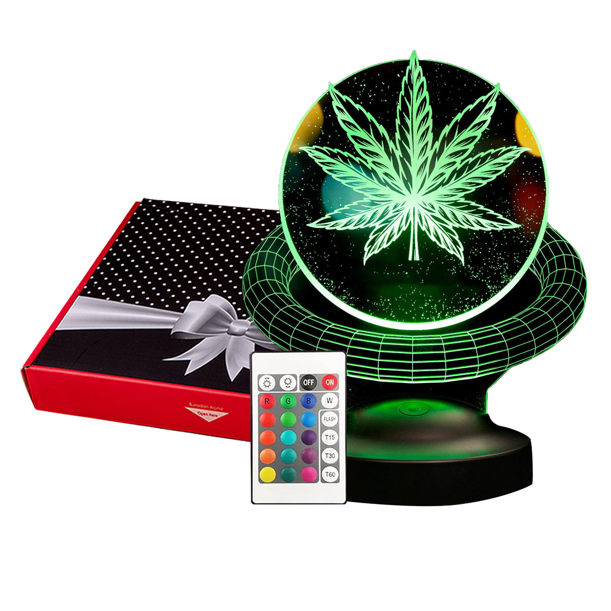 CANNABIS PERSONALIZED LAMP WITH DESIRED TEXT