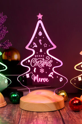 Christmas Tree Sweet Theme Personalized Lamp with Engraving