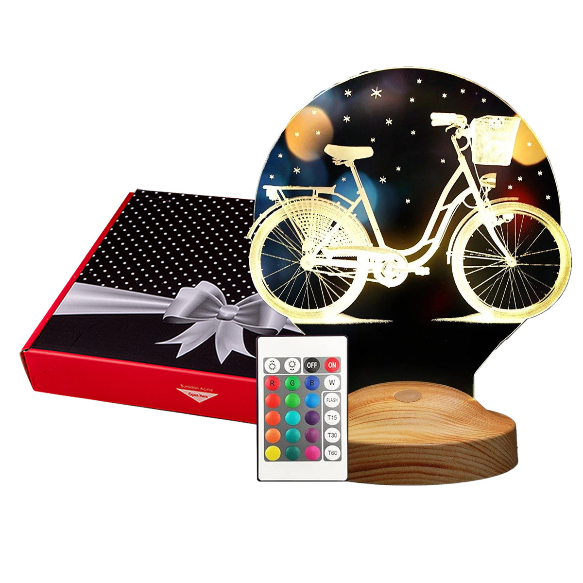 Bicycle Personalized lamp with text of your choice 