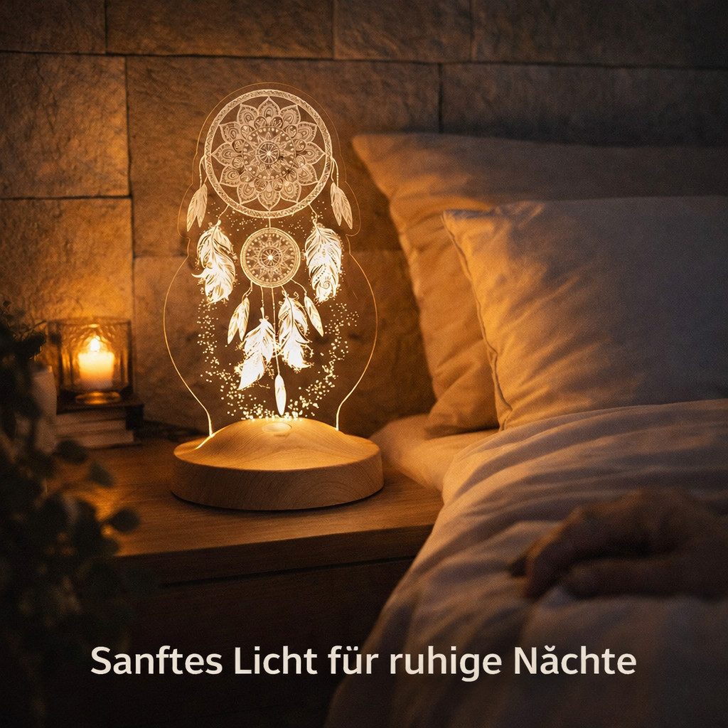 DREAMCATCHER PERSONALIZED 3D LAMP WITH YOUR TEXT DREAMCATCHER 