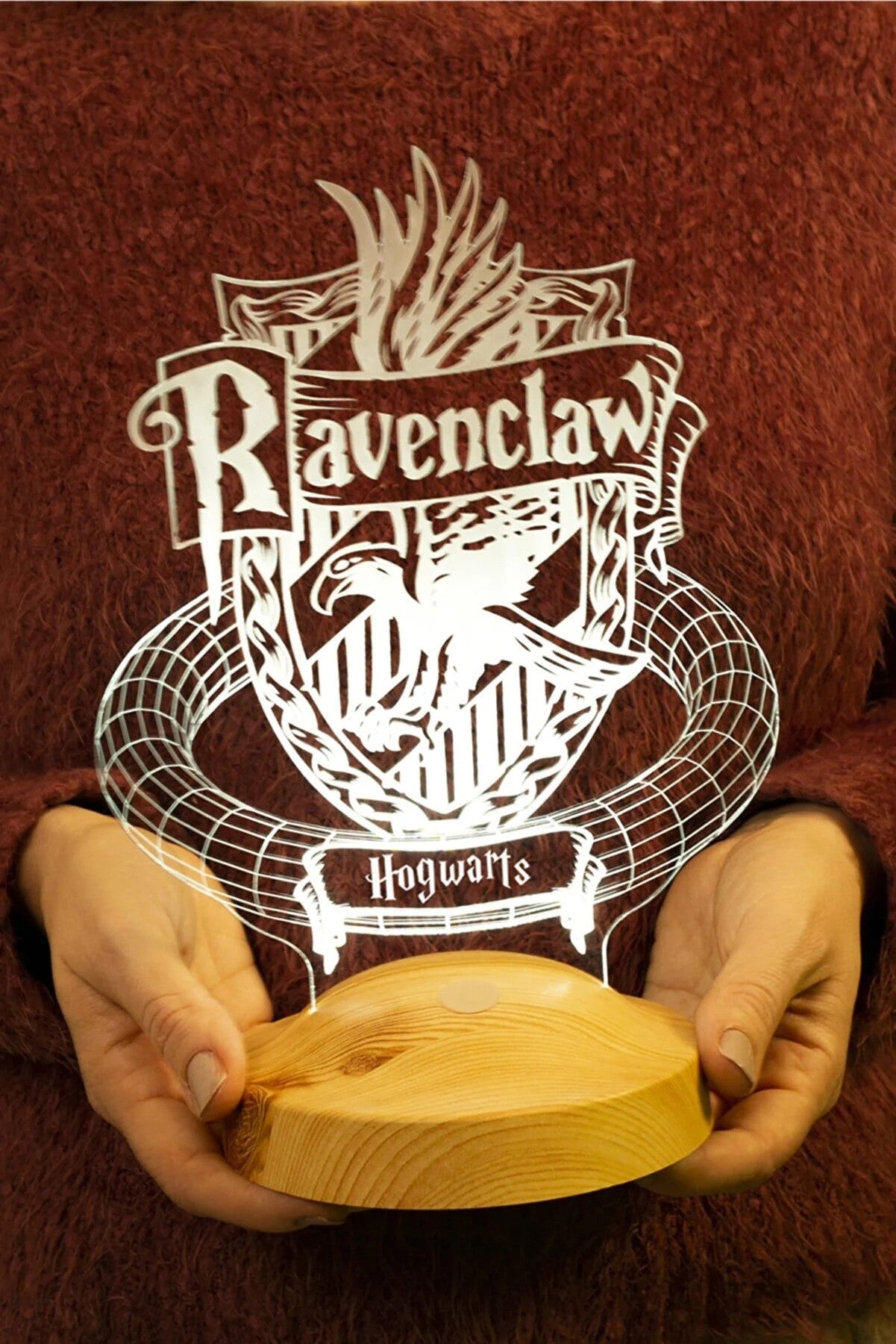 Personalized Harry Potter Ravenclaw Hogwarts Gift UV Printed Wooden Cutout &amp; Gift Box