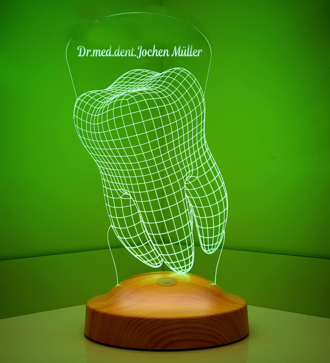Personalized lamp with engraving dental office