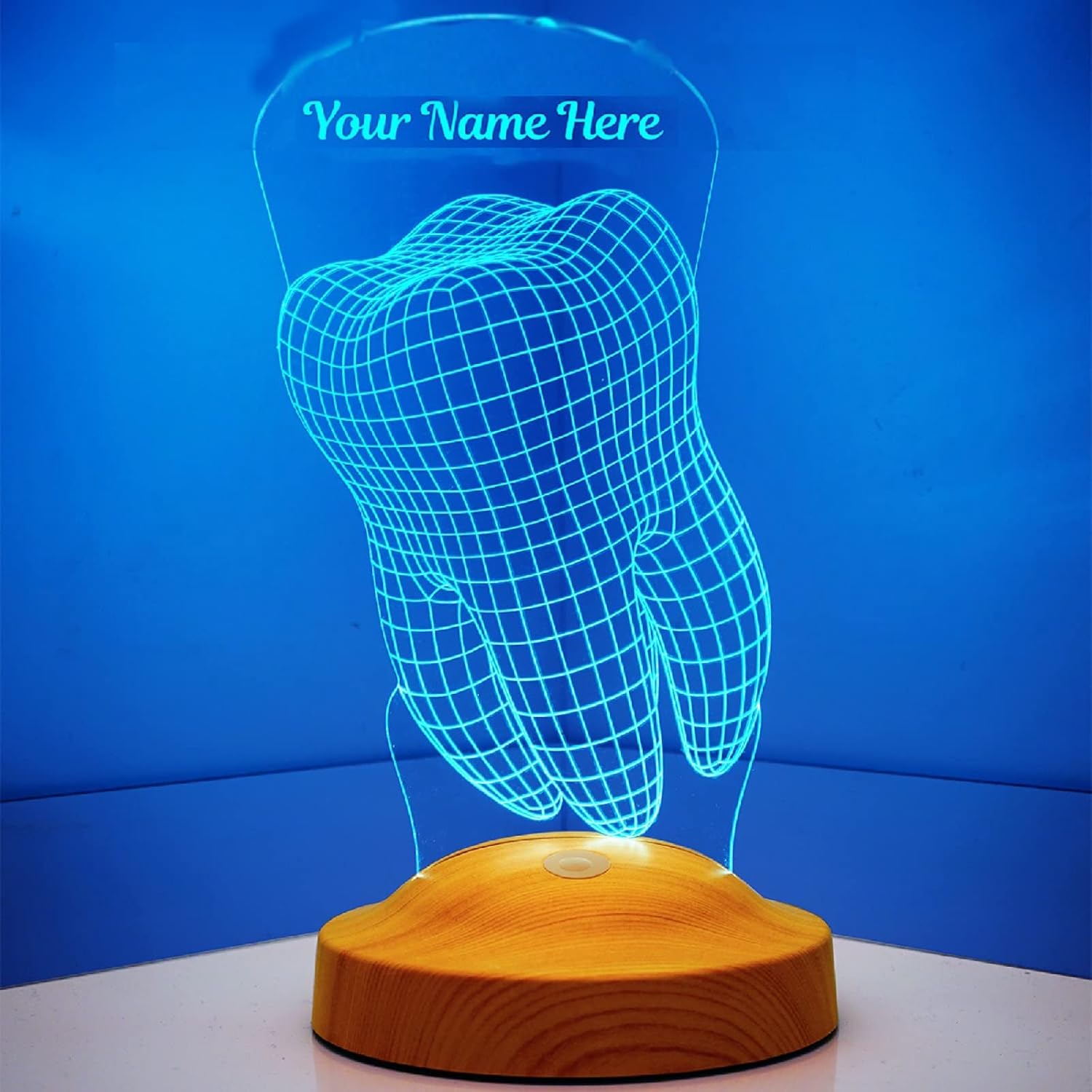 Personalized lamp with engraving dental office