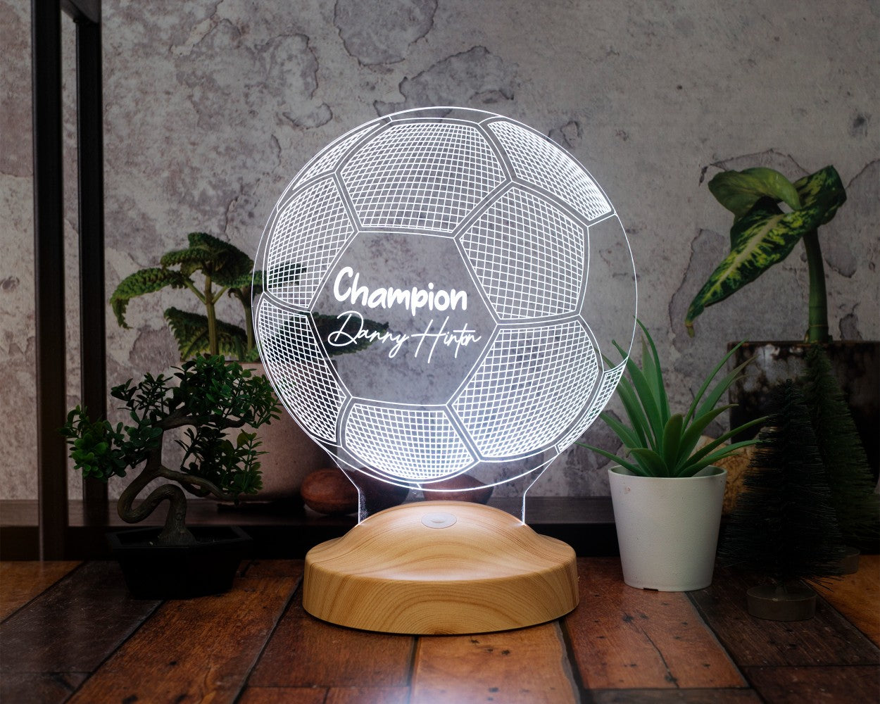 Football Personalized lamp with text of your choice