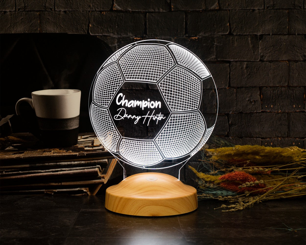 Football Personalized lamp with text of your choice