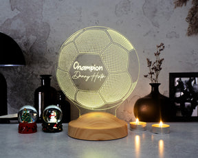 Football Personalized lamp with text of your choice