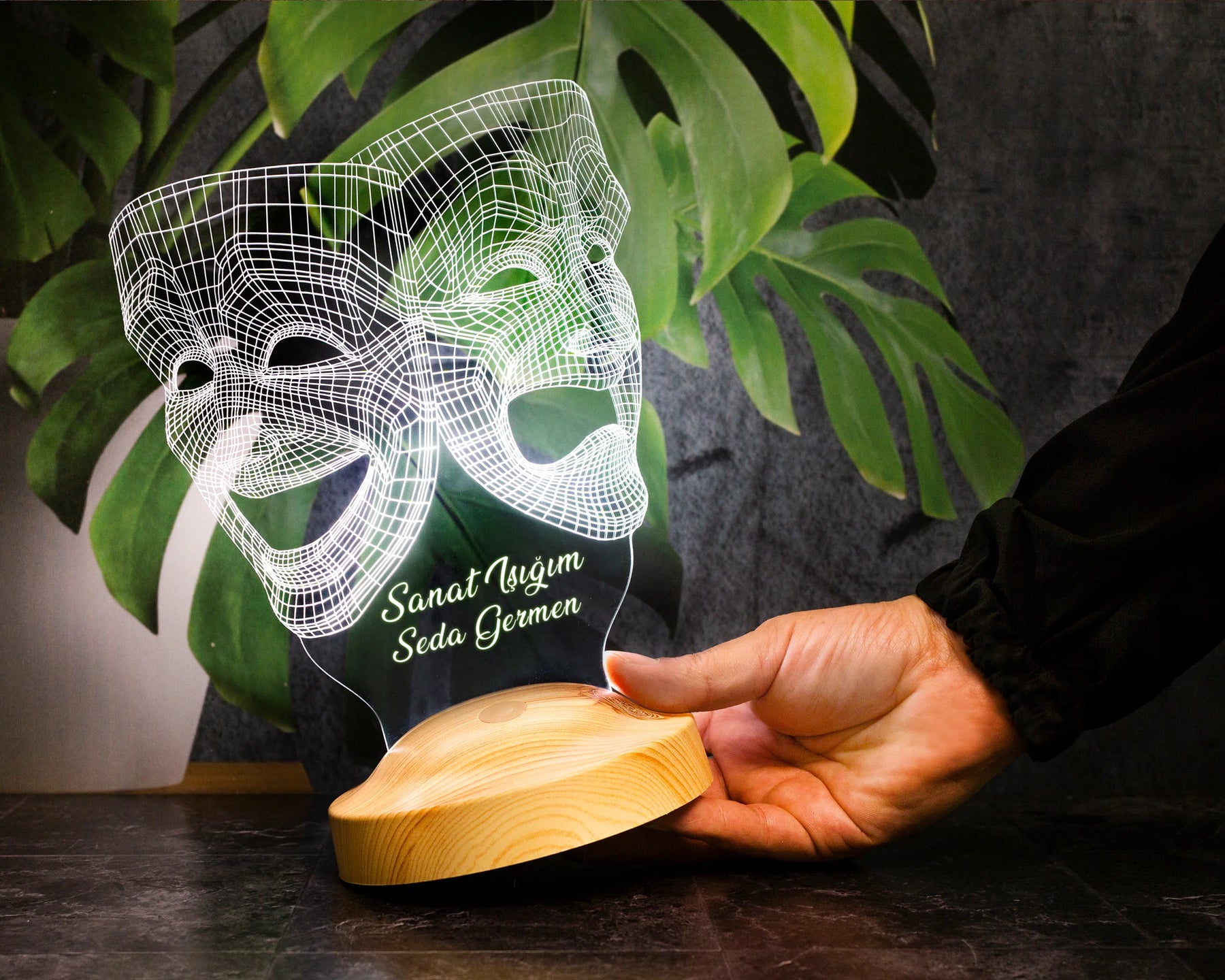 The Sock and the Buskin Custom Gift Lamp with custom text