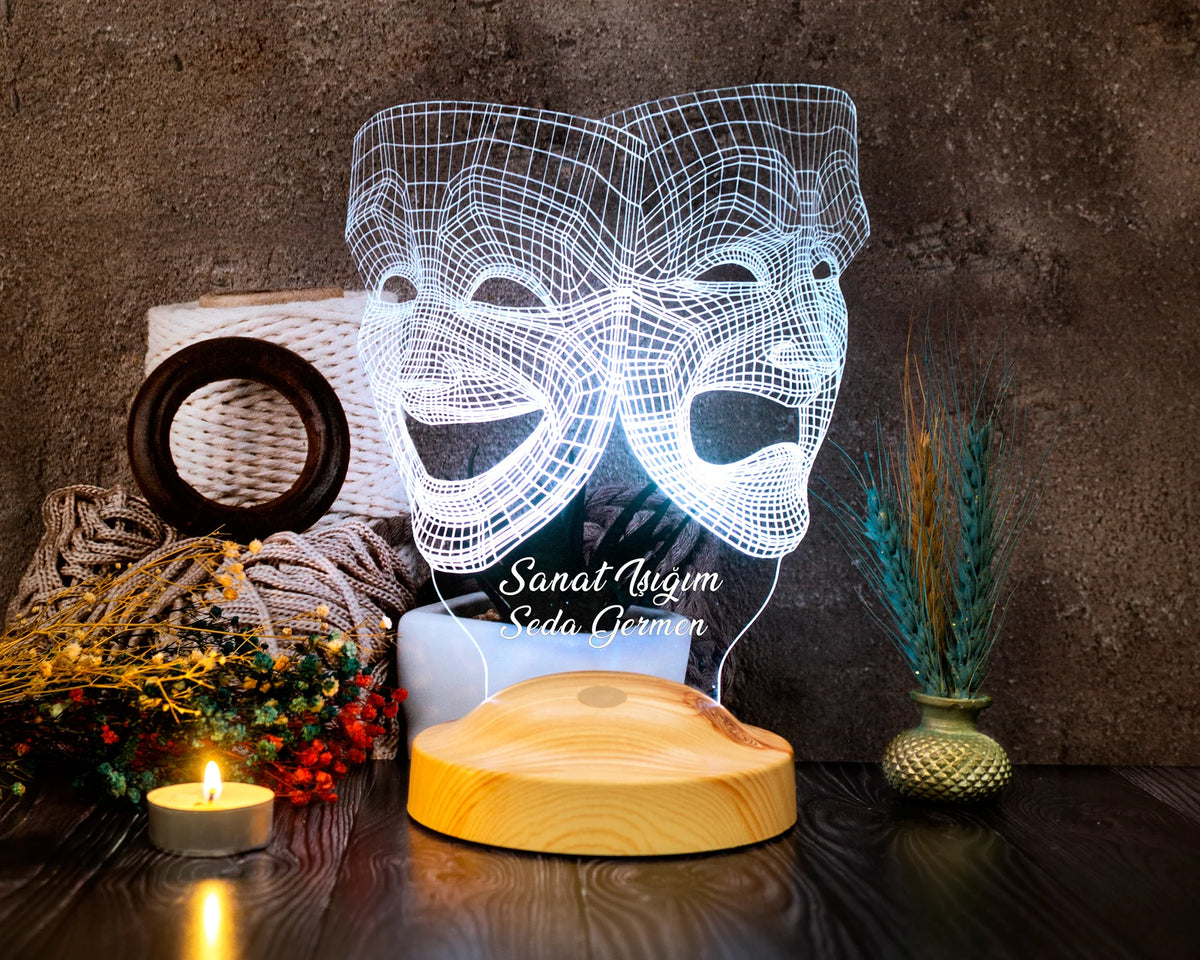 The Sock and the Buskin Custom Gift Lamp with custom text