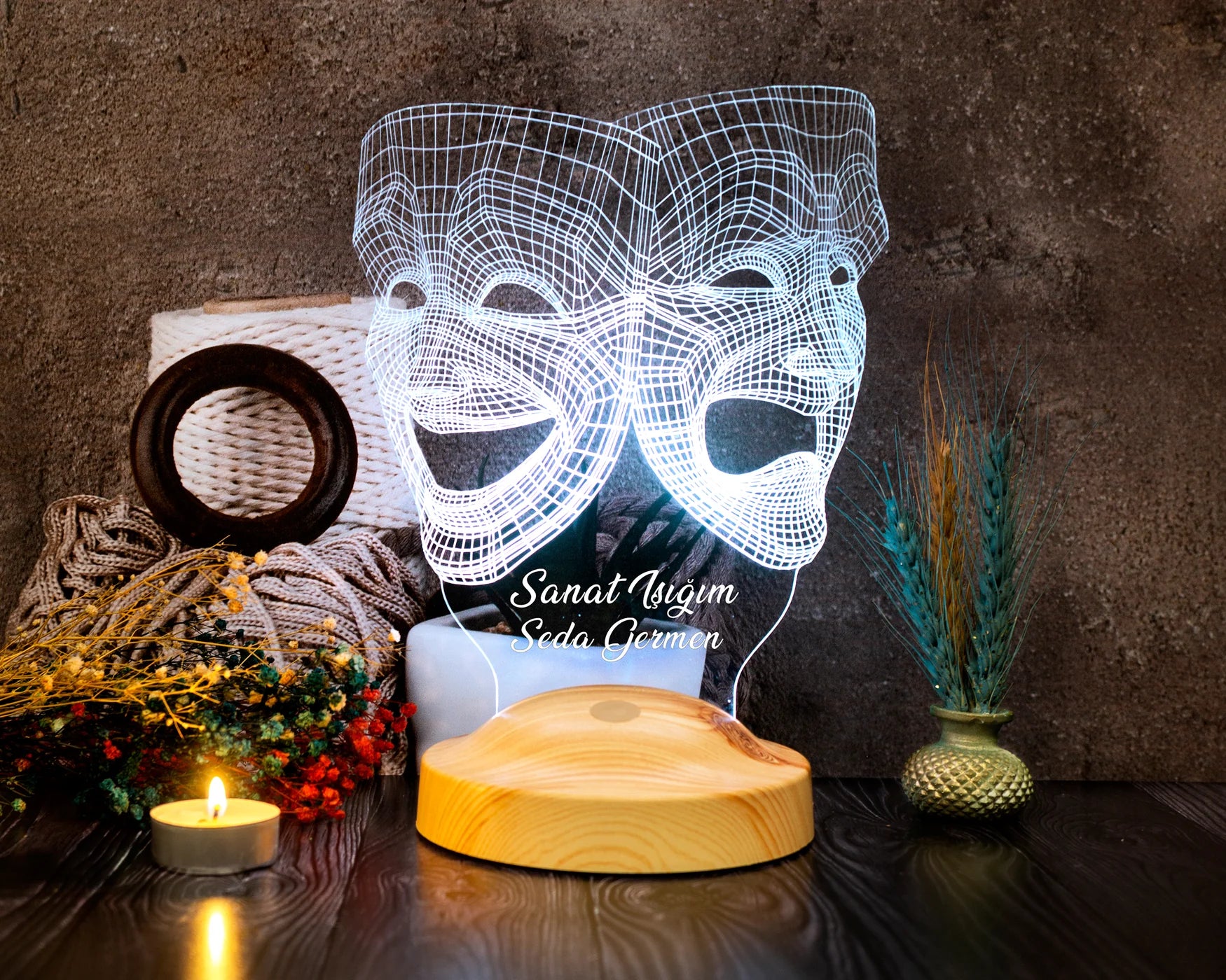 The Sock and the Buskin Custom Gift Lamp with custom text