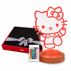 Personalisierte  Hello Kitty 3D Nachtlampe | Geschenk für Mädchen | Kinderzimmer Deko | Babyzimmer