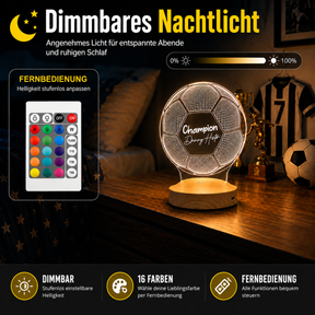 Football Personalized lamp with text of your choice
