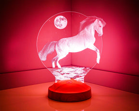3D Horse LED Lamp Gift for Horse Lovers Horse Girls Horse Owners Equestrian Gifts