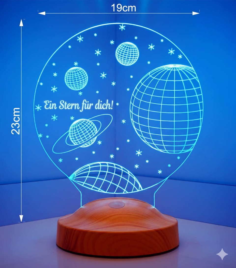 Universe Personalized lamp with text of your choice