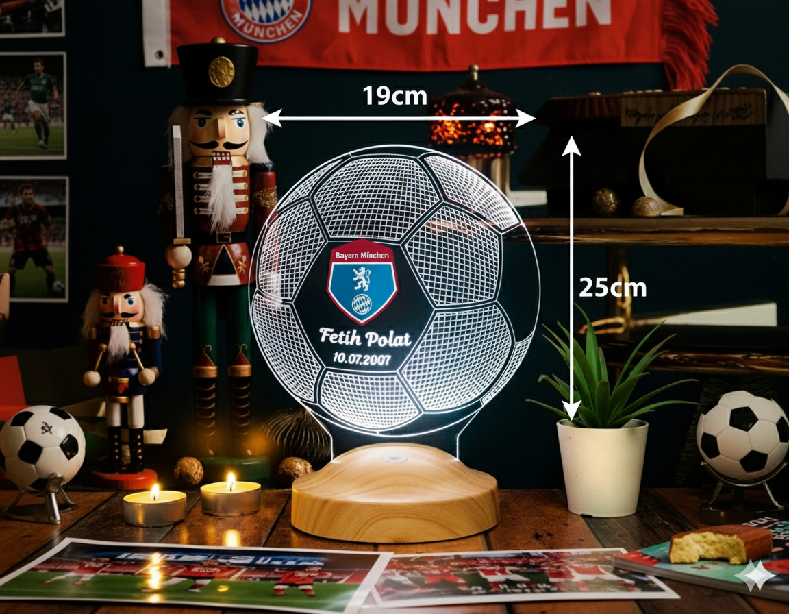 Football Personalized lamp with text of your choice