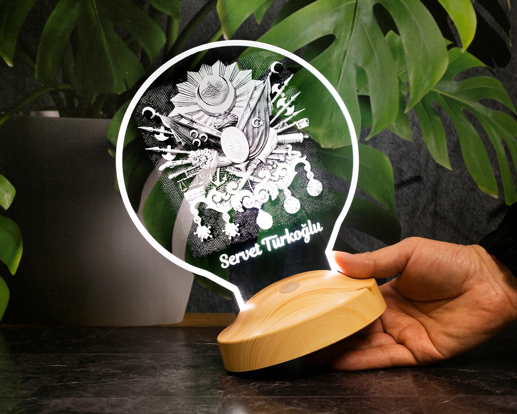 Ottoman Tugra Personalized Gifts Lamp with custom text