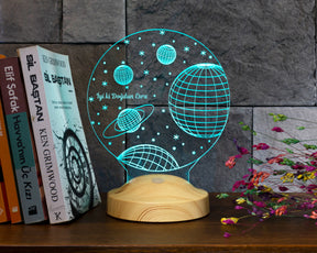 Universe Personalized lamp with text of your choice
