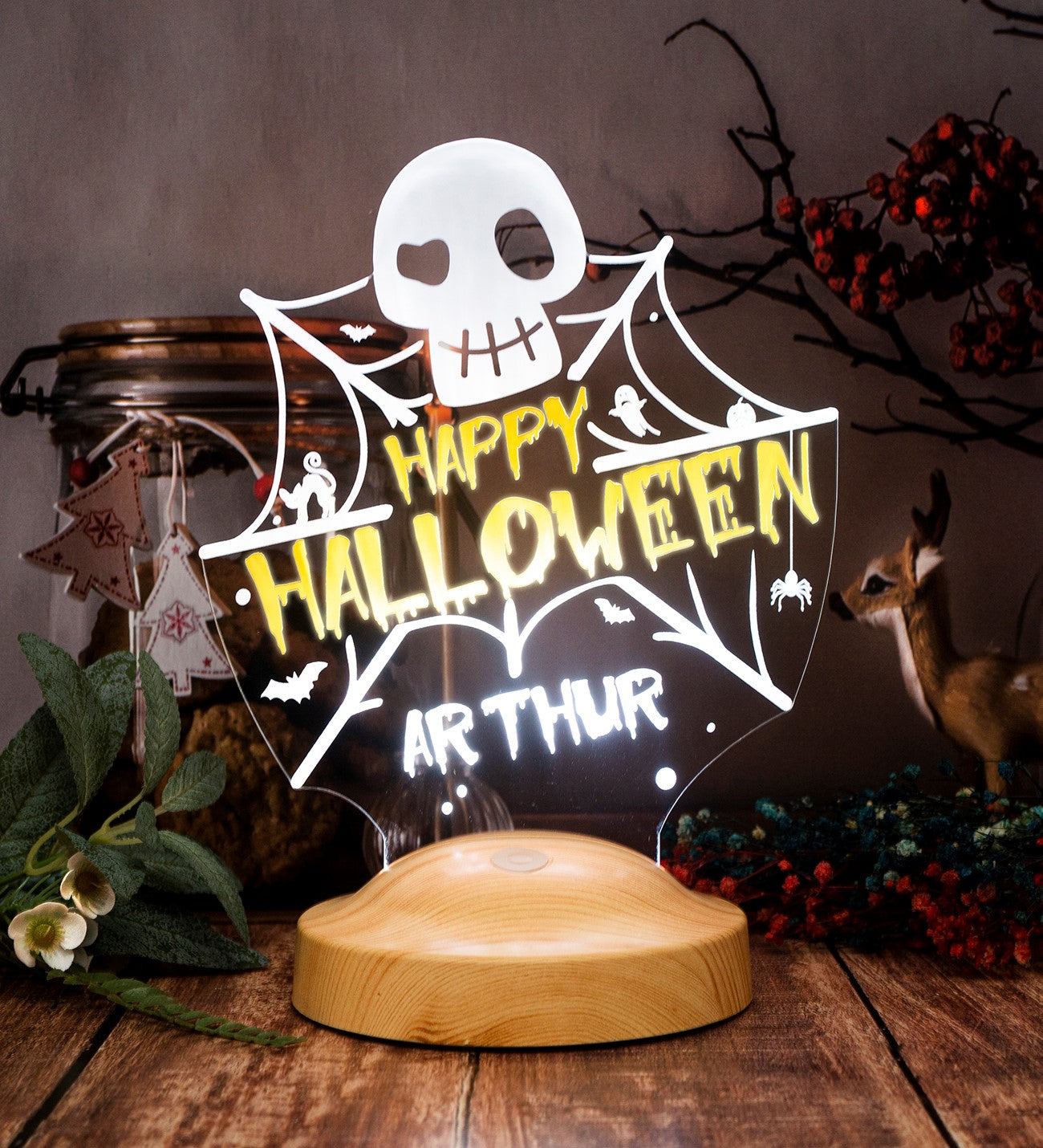 Halloween skull lamp decor for Halloween party 3D lamp 
