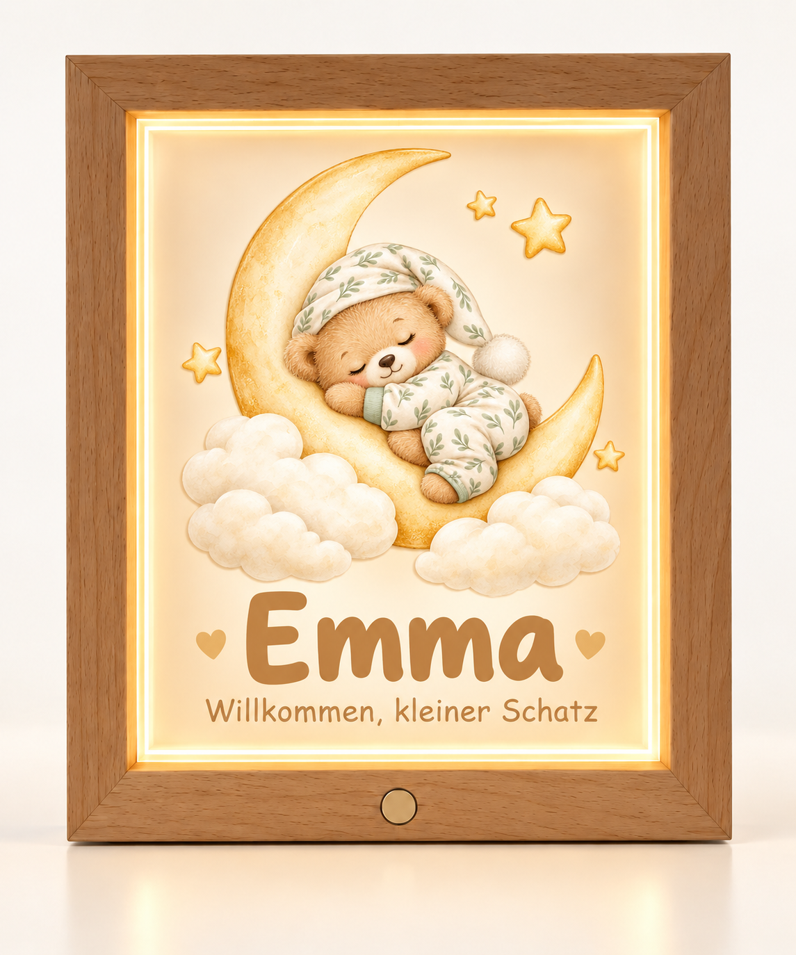 Baby Nachtlicht mit Mondbär und Emma