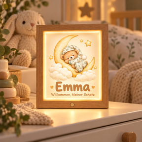 baby Holzrahmen Nachtlicht im Schlafzimmer
