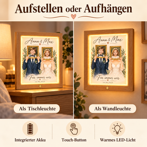 Als Tisch- und Wandleuchte verwendbar