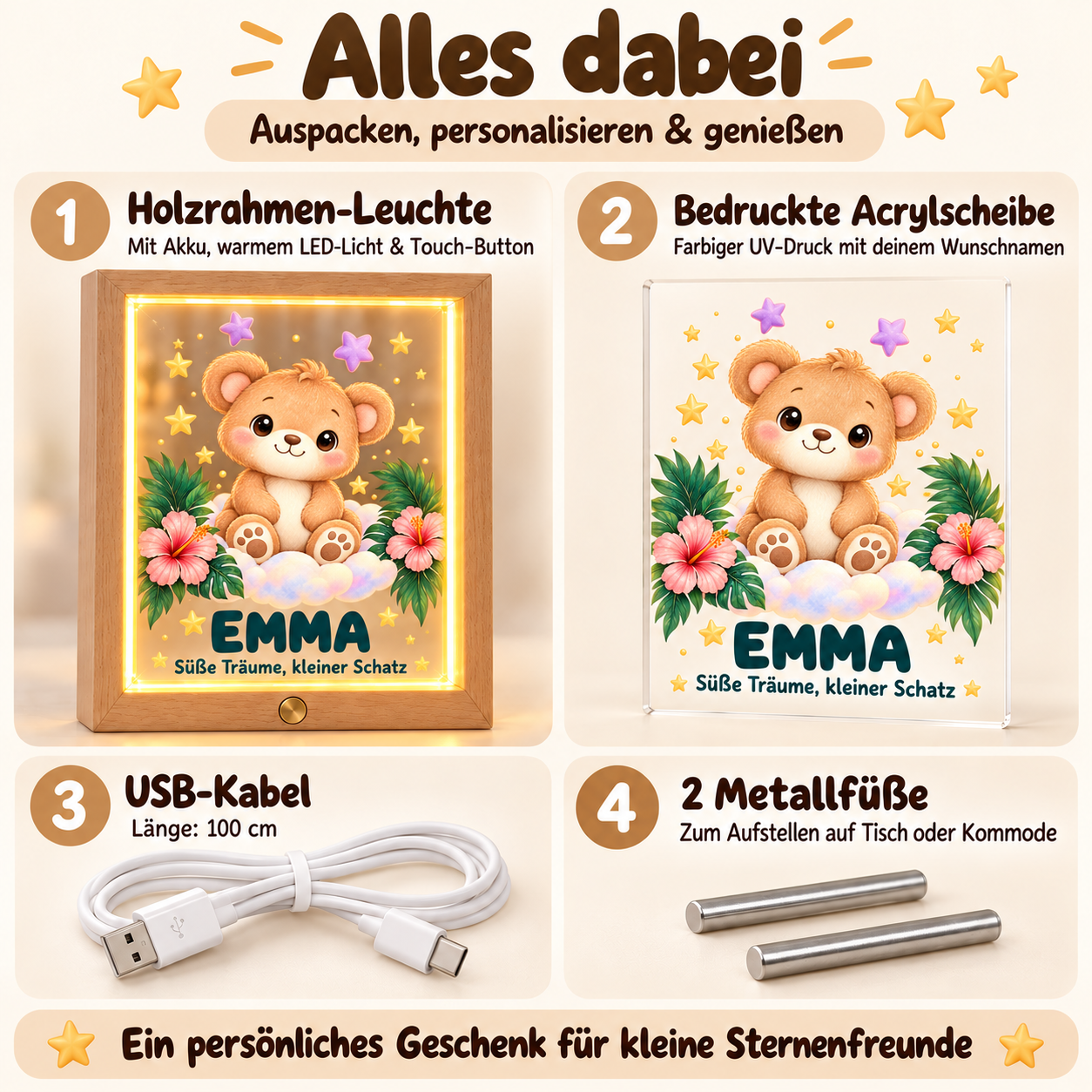 Tierfreunde Nachtlicht – Lieferumfang