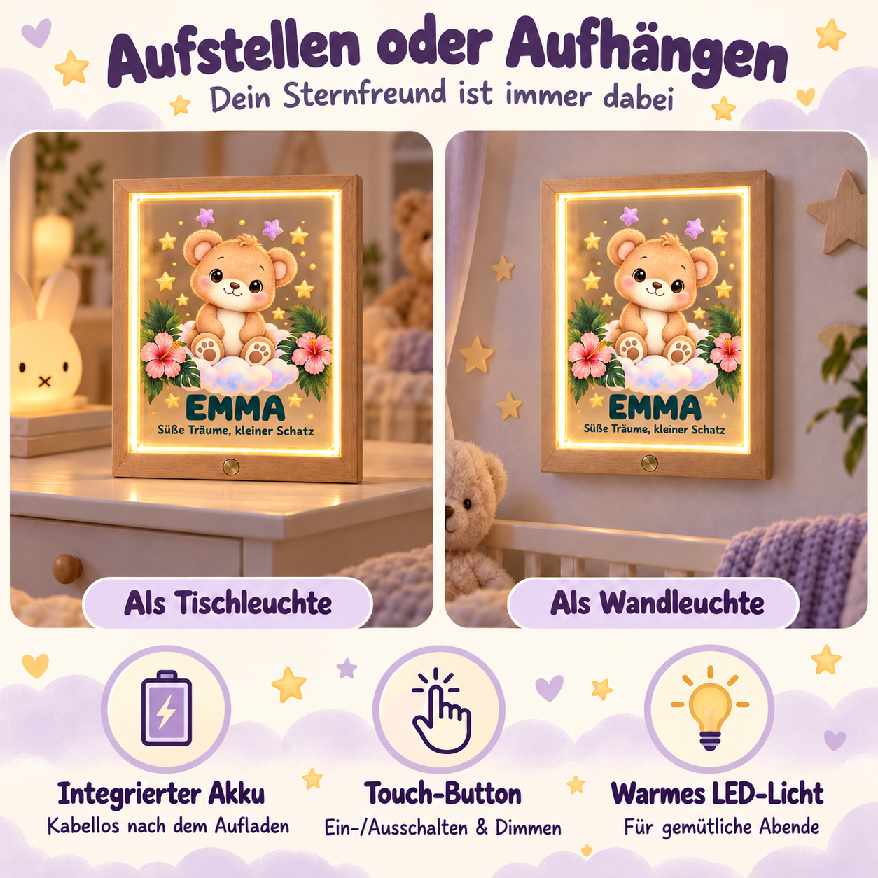 Tierfreunde Nachtlicht – Tisch- und Wandleuchte
