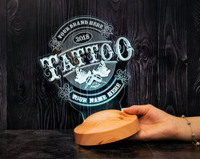 Gift for tattoo artists, TATTOO Studio 3D lamp, tattoo gift, tattoo gift ideas, gift for tattoo artists and tattoo lovers