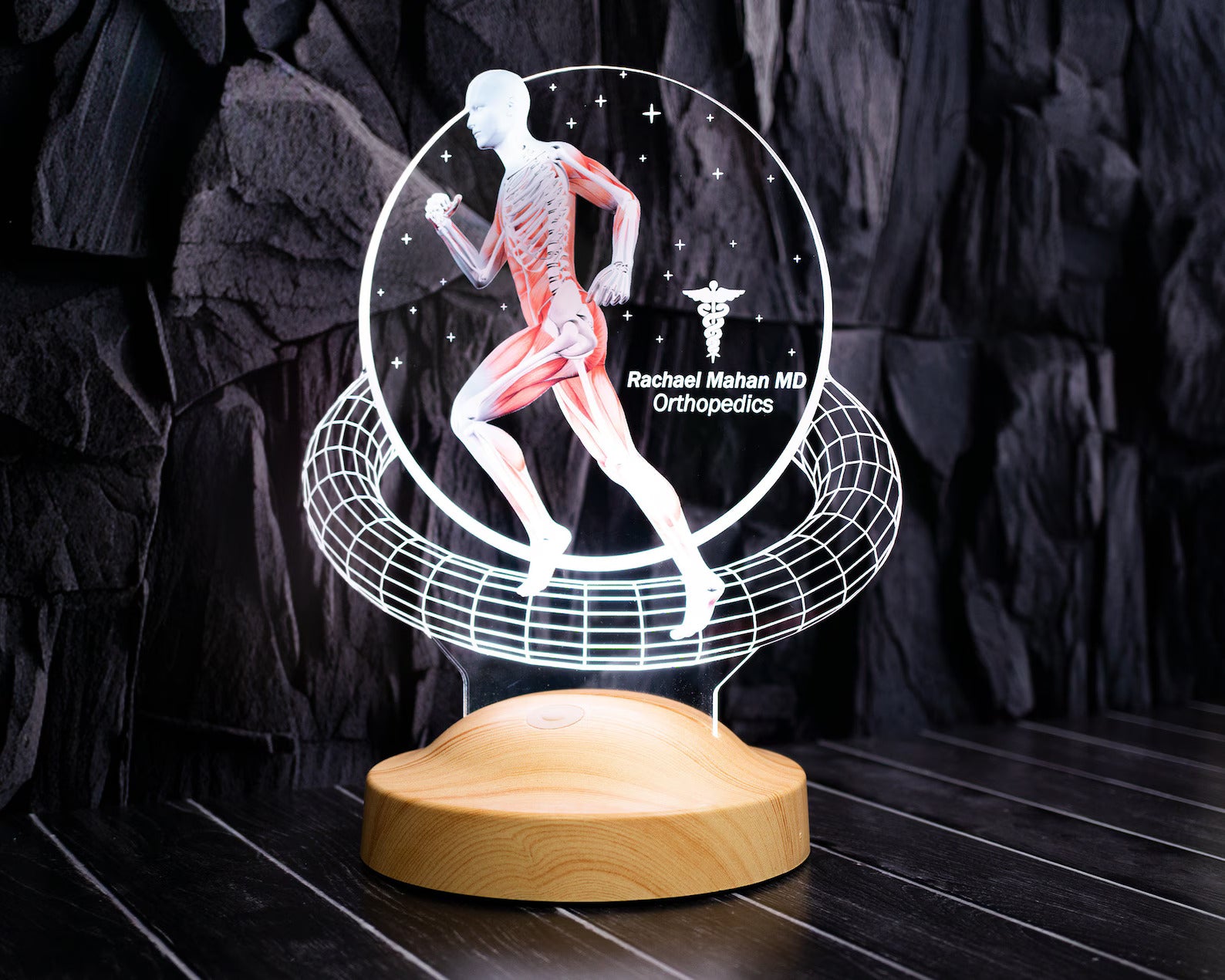 3D Physio Led Lamp with Name Engraving, Thank You for Physiotherapists, Christmas Gifts for Physiotherapists, Physiotherapist Gift 