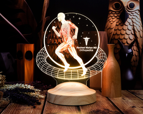 3D Physio Led Lamp with Name Engraving, Thank You for Physiotherapists, Christmas Gifts for Physiotherapists, Physiotherapist Gift 