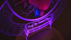 Personalized 3D Cardiac Surgeon Lamp, Engraved Cardiologist Gift