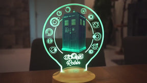 DR WHO TARDIS PERSONALIZED 3D LAMP WITH YOUR NAME 