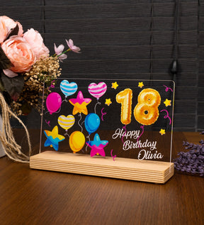 Personalized Birthday Gift with High Quality UV Print Wooden Standee &amp; Gift Box 