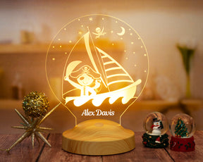 Pirate Personalized Gifts Lamp with custom text 