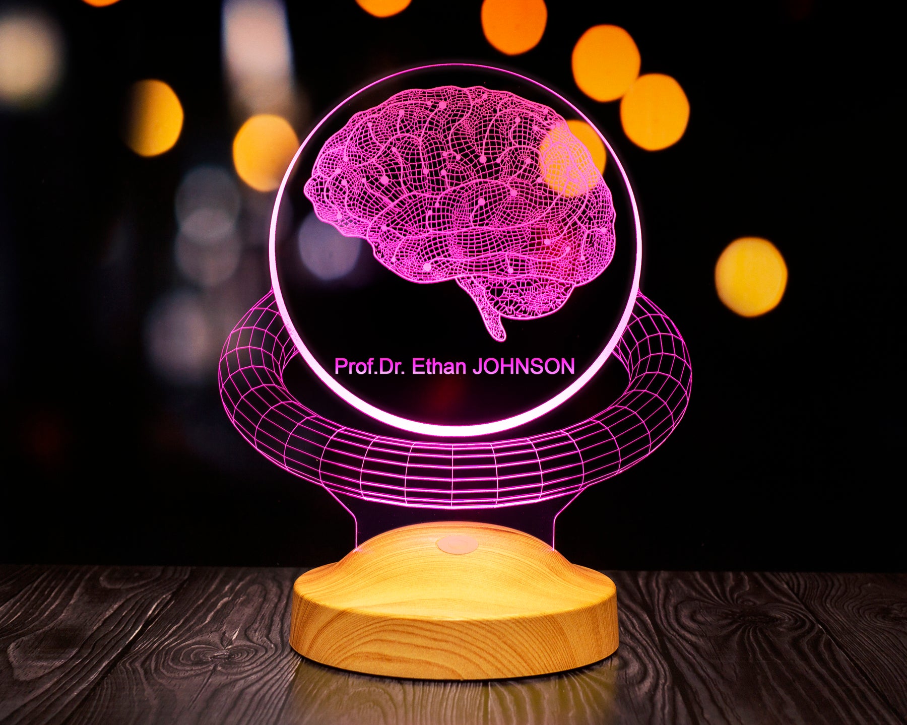 Personalized Brain 3D Lamp for School Psychologist, Psychology with Engraving