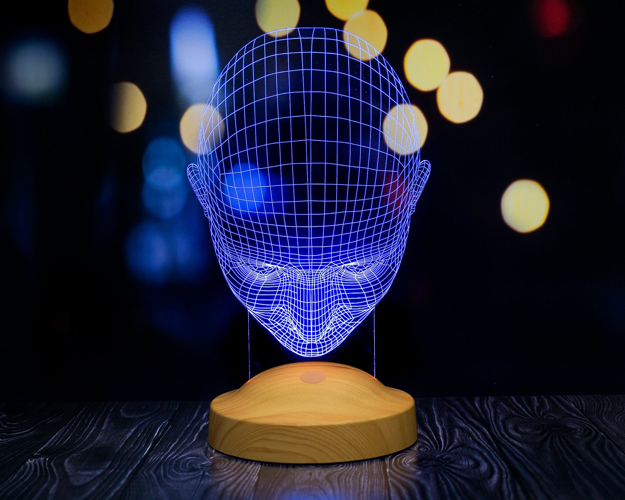 Head lamp 3D Vision LED night light. No text required 