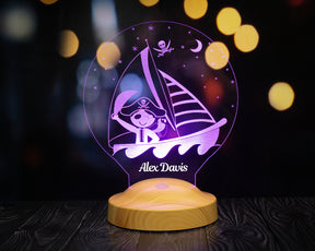 Pirate Personalized Gifts Lamp with custom text 