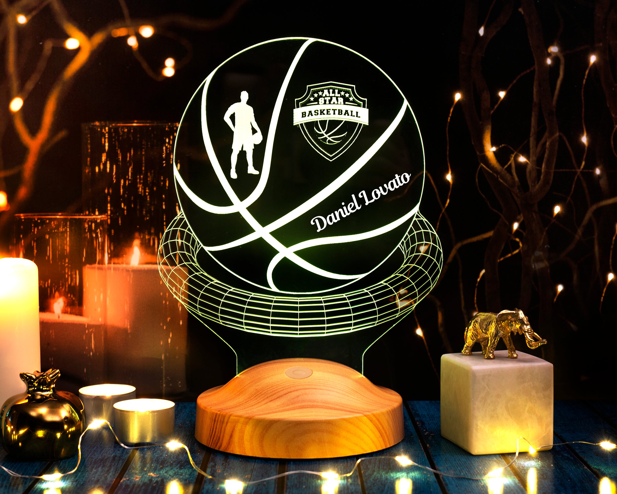 Basketball Personalized lamp with custom text