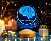 Personalized Brain 3D Lamp for School Psychologist, Psychology with Engraving