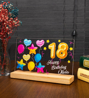 Personalized Birthday Gift with High Quality UV Print Wooden Standee &amp; Gift Box 