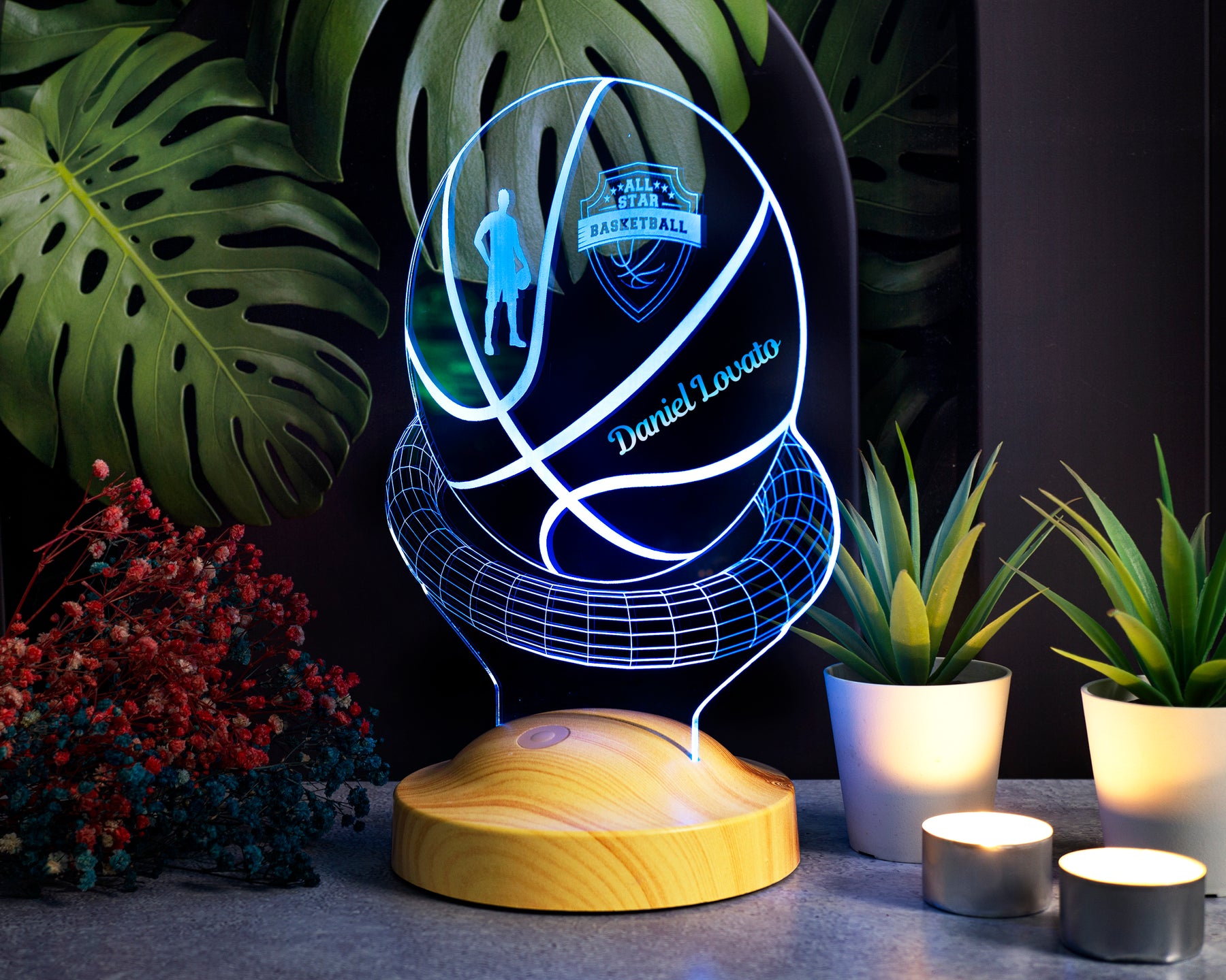 Basketball Personalized lamp with custom text