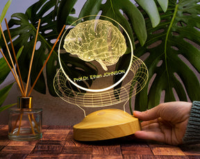 Personalized Brain 3D Lamp for School Psychologist, Psychology with Engraving