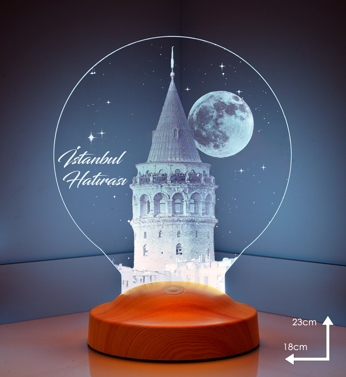 Galata Tower Istanbul Personalized lamp with custom text