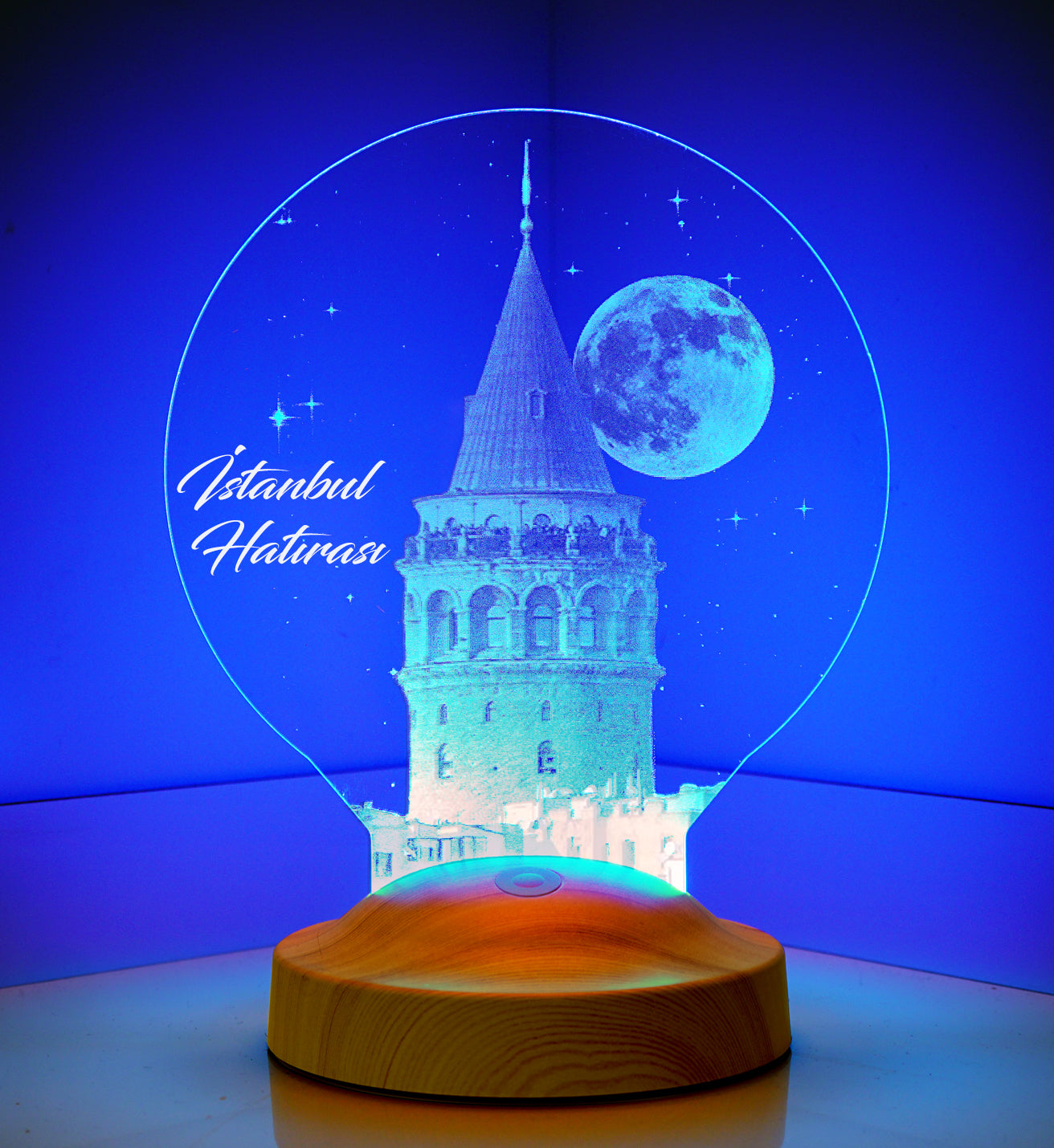 Galata Tower Istanbul Personalized lamp with custom text