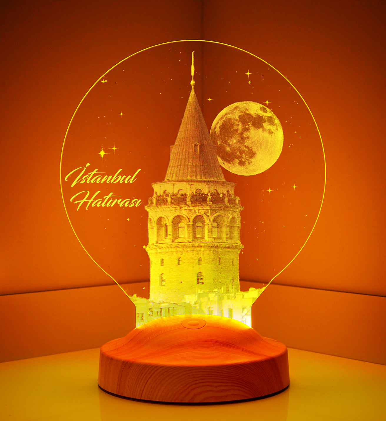 Galata Tower Istanbul Personalized lamp with custom text