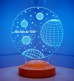 Universe Personalized lamp with text of your choice