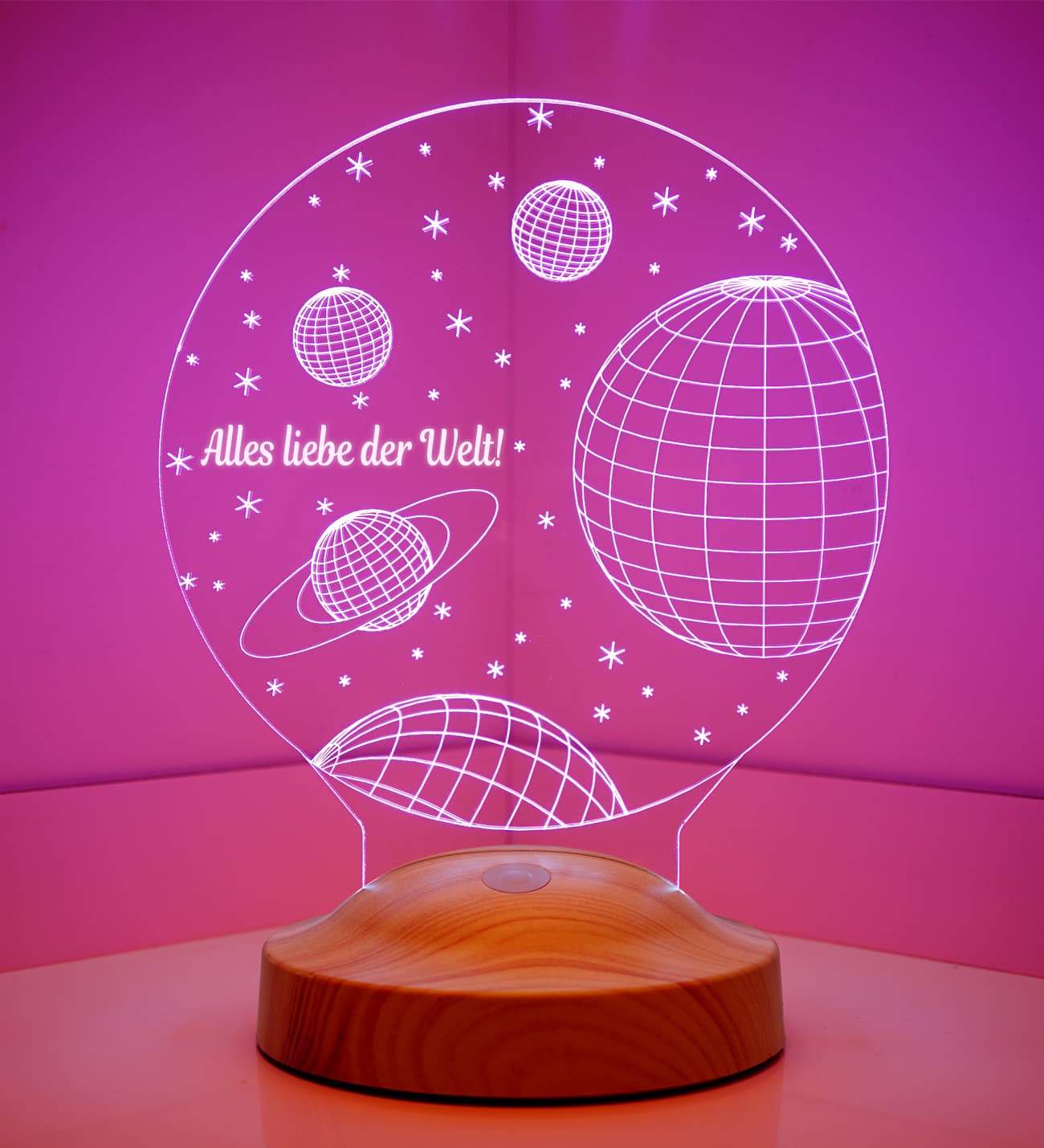Universe Personalized lamp with text of your choice