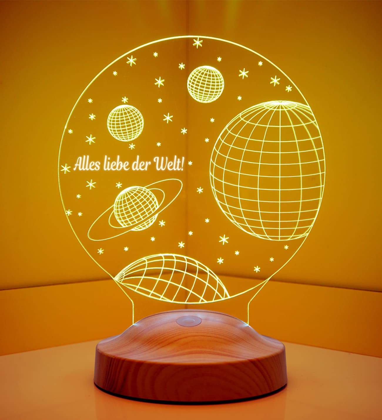Universe Personalized lamp with text of your choice