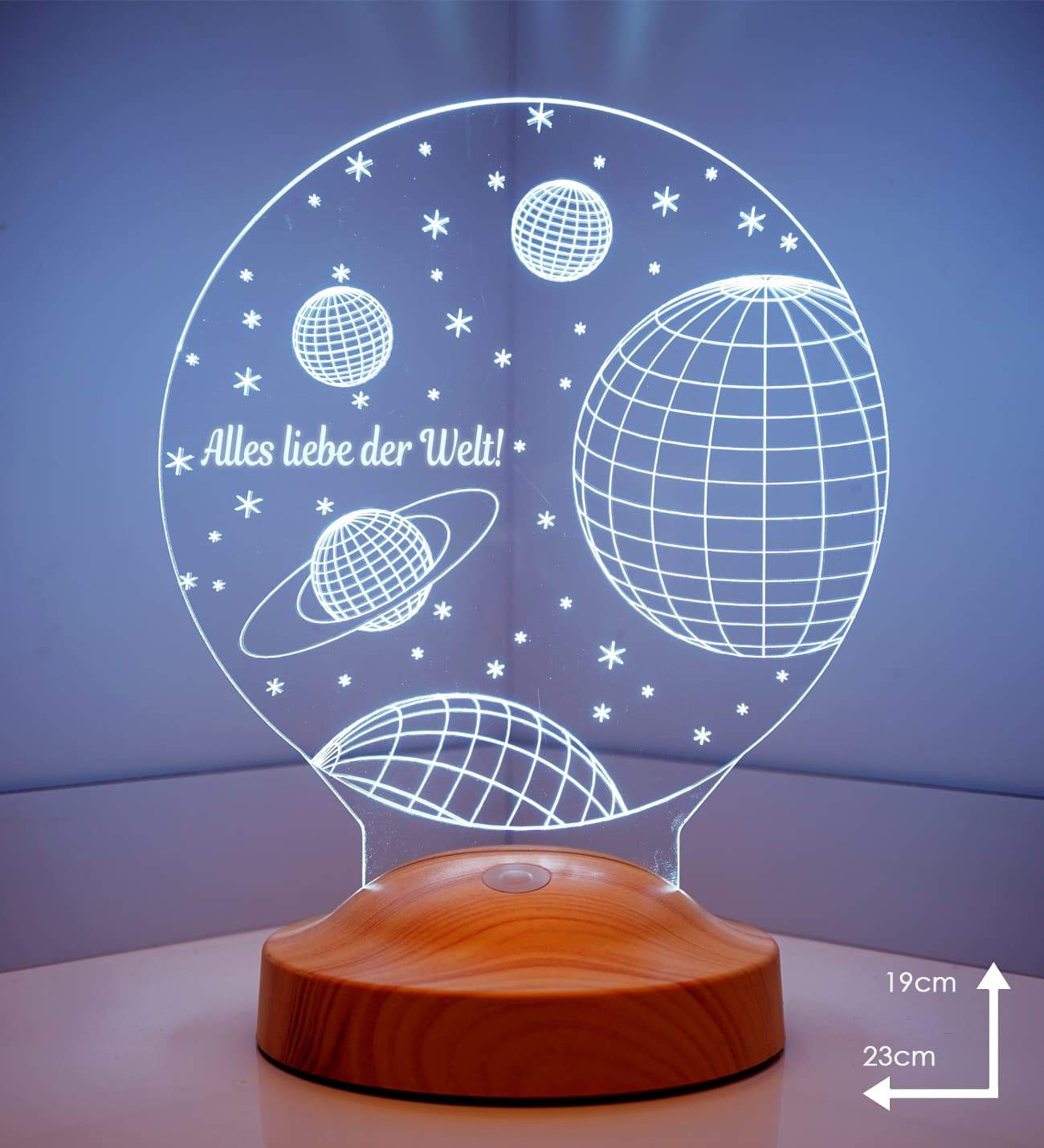 Universe Personalized lamp with text of your choice