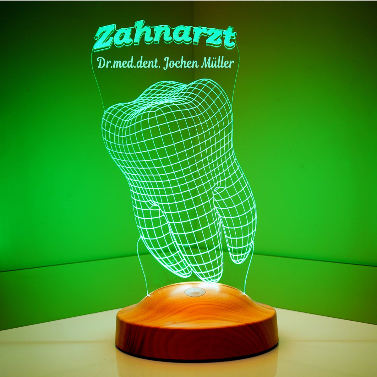 Personalized lamp with engraving Dentist