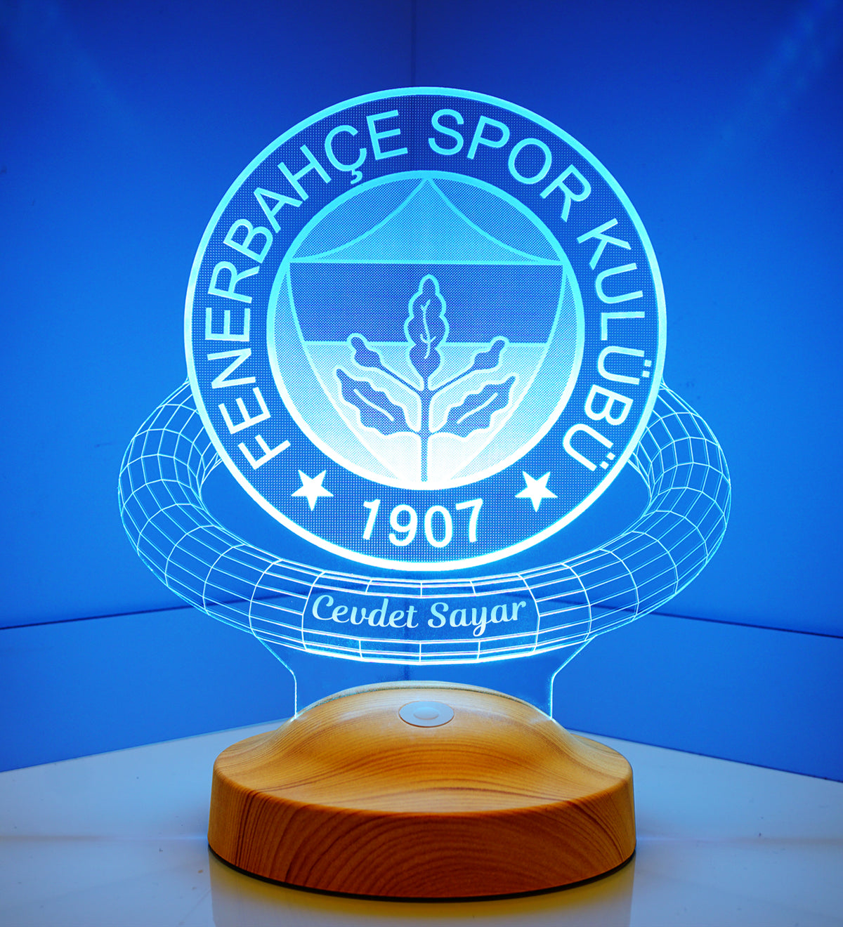 Fenerbahce fan article Personalized with desired text Fener lamp